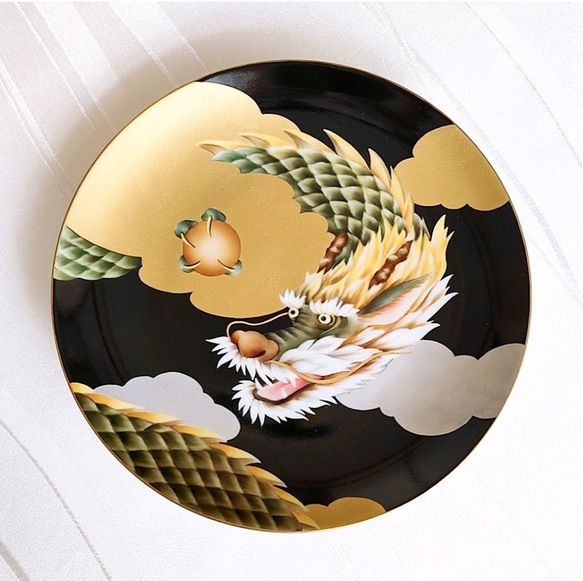 龍の飾り皿　辰年　縁起物 