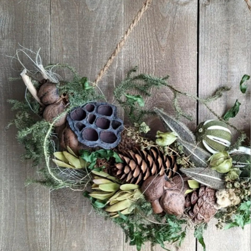 専用＊ライムボール＆グリーン　ドライフラワースワッグ ドライフラワー スワッグ 専用＊ライムボール＆グリーン ドライ