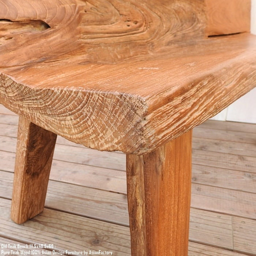 一点物 オールドチーク ベンチ 111.5cm 木製 木 おしゃれ