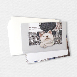 メッセージカード封筒セット（うとうと猫柄2種類） 9枚目の画像