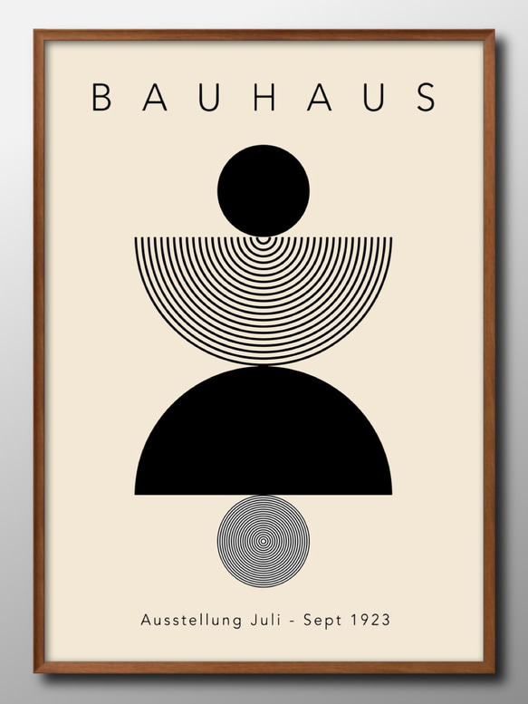 14346■アートポスター　絵画　A3サイズ『バウハウス　BAUHAUS』イラスト　デザイン　上級マット紙　北欧 1枚目の画像
