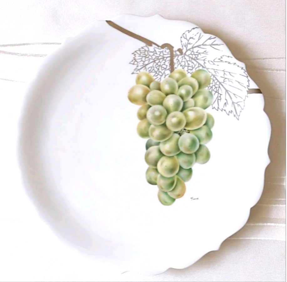 マスカットの大皿　ぶどう　グリーン