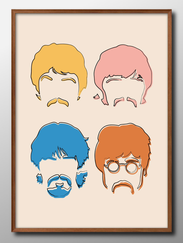 絵画 Beatles Original 1968 Beatles Paul McCartney P3A Original Animation