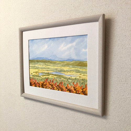 絵画 額入り 壁掛け F4 花鳥画 秋飾り 複製画 額飾り1枚 日本画