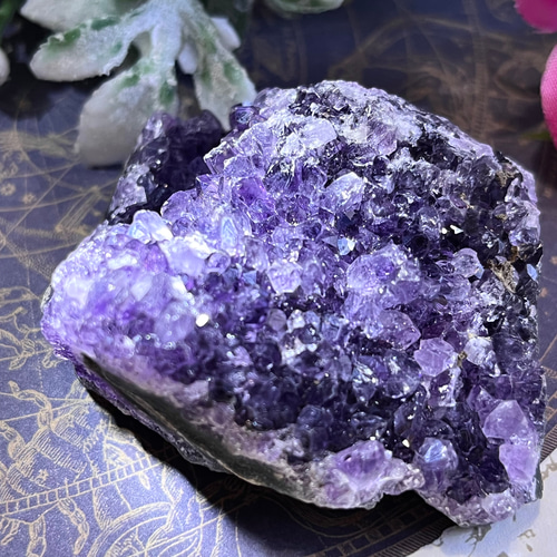 ギャラクシー☪︎⋆˚ ブラックアメジスト クラスター 原石 ラフ