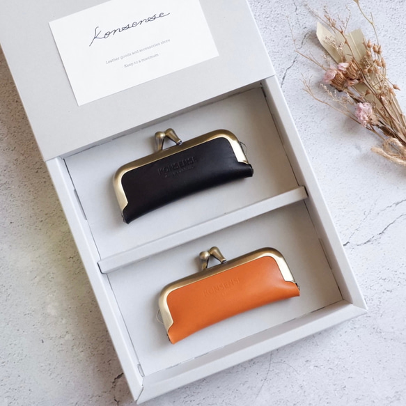 ペアセット】名入れ可能 レザー印鑑ケース ギフト箱付 レザー 本革