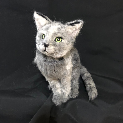 羊毛フェルト ロシアンブルー 猫 うちの子 オーダー 羊毛