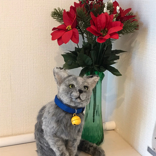 羊毛フェルト ロシアンブルー 猫 うちの子 オーダー 羊毛