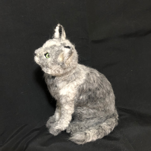 羊毛フェルト 猫 がす完成したのでヤフオクに出品しました😊✨よろしくお願いし