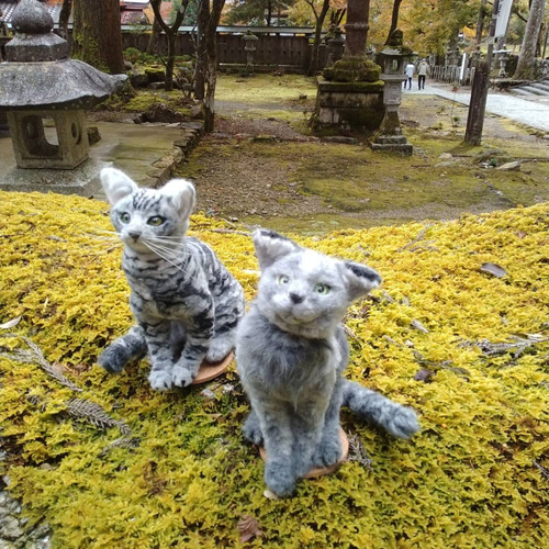 羊毛フェルト ロシアンブルー 猫 うちの子 オーダー 羊毛