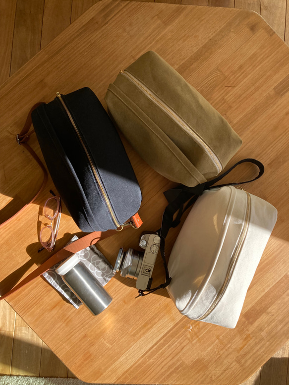 おすすめ 帆布「富士金梅」のhacoサコッシュL 15枚目の画像