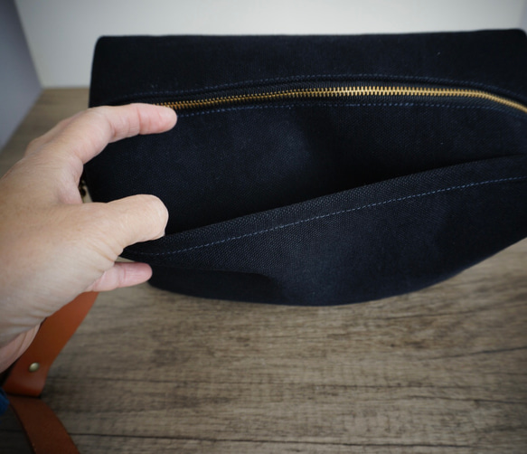 おすすめ 帆布「富士金梅」のhacoサコッシュL 13枚目の画像