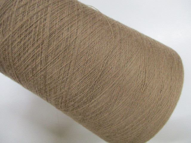 2/48番手 カシミヤ100% キャメル390g　ｙ24