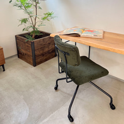 ＼送料無料／[Desk Work Chair]コーデュロイ 帆布 ダイニングチェア アイアンチェア 椅子 -46_c- 6枚目の画像