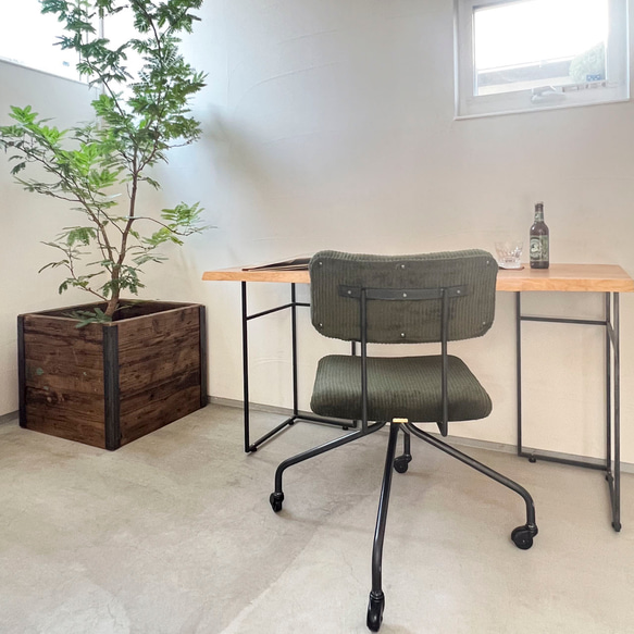 ＼送料無料／[Desk Work Chair]コーデュロイ 帆布 ダイニングチェア アイアンチェア 椅子 -46_c- 7枚目の画像