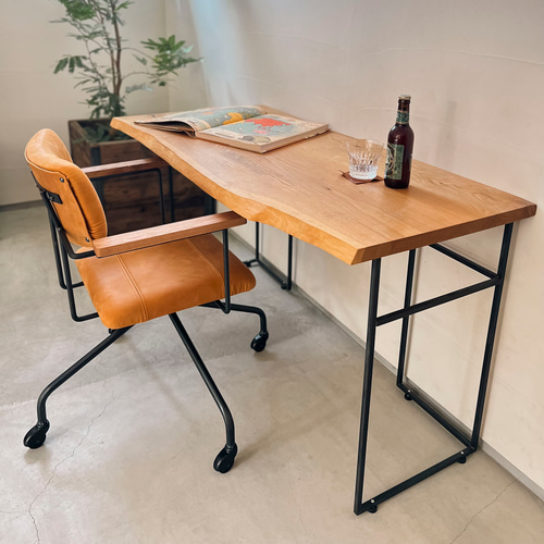 送料無料／[Desk Work Arm Chair]ダイニングレザーチェア