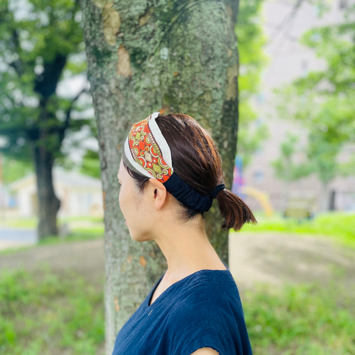ヨーロッパ製アンティークリボンがかわいい ヘアターバン ヘア