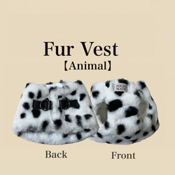 ♡無料オーダーメイド♡【Fur Vest】ドッグウェア/ペットウェア/犬服/ペット服 1枚目の画像