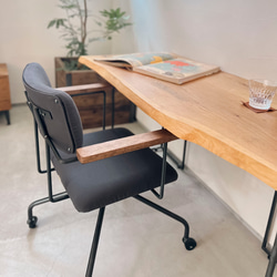 ＼送料無料／[Desk Work Arm Chair]帆布 コーデュロイ ダイニングチェア 勉強椅子 -47_c- 6枚目の画像