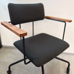 ＼送料無料／[Desk Work Arm Chair]帆布 コーデュロイ ダイニングチェア 勉強椅子 -47_c- 8枚目の画像