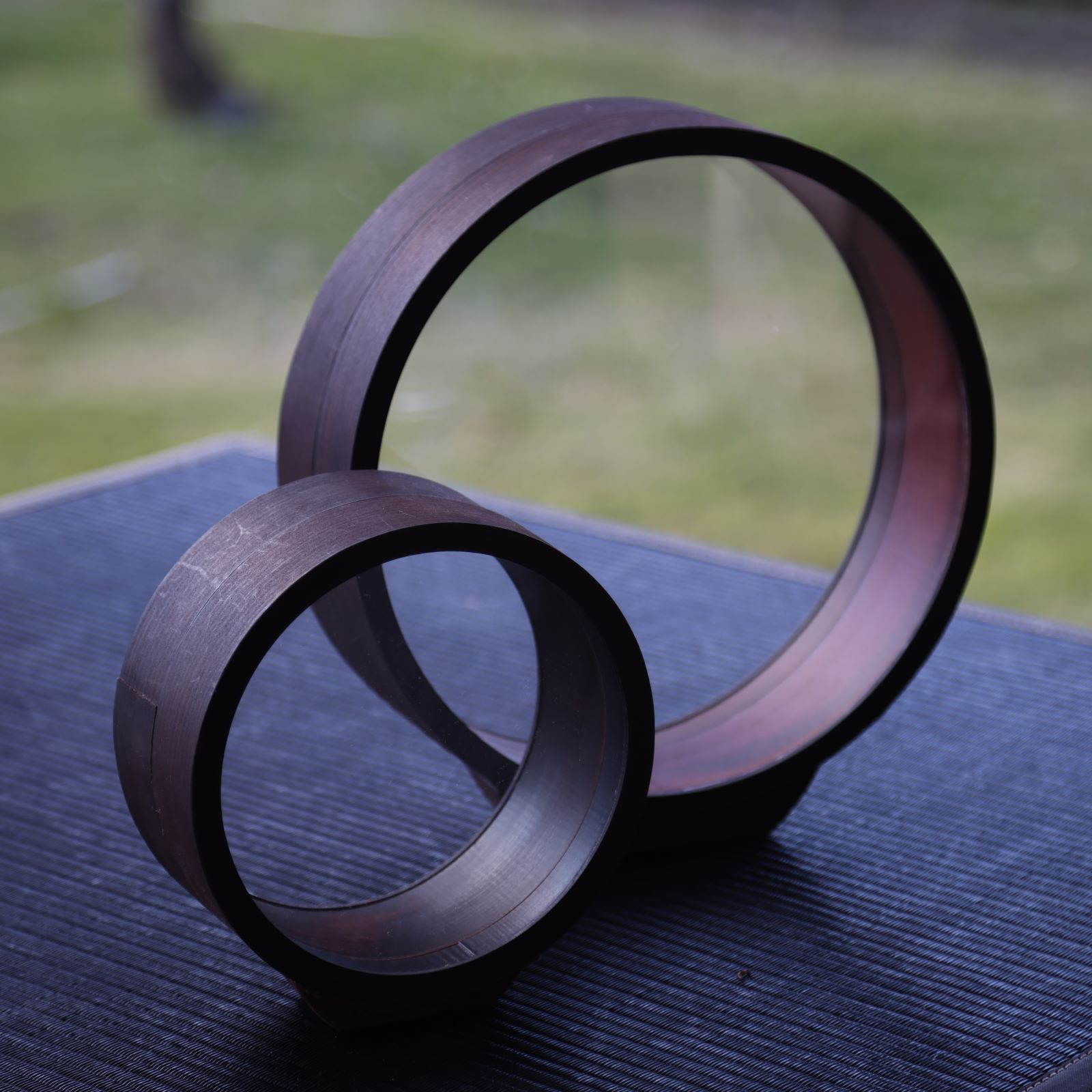 まんまる曲げわっぱの金魚鉢風ウェルカムボード