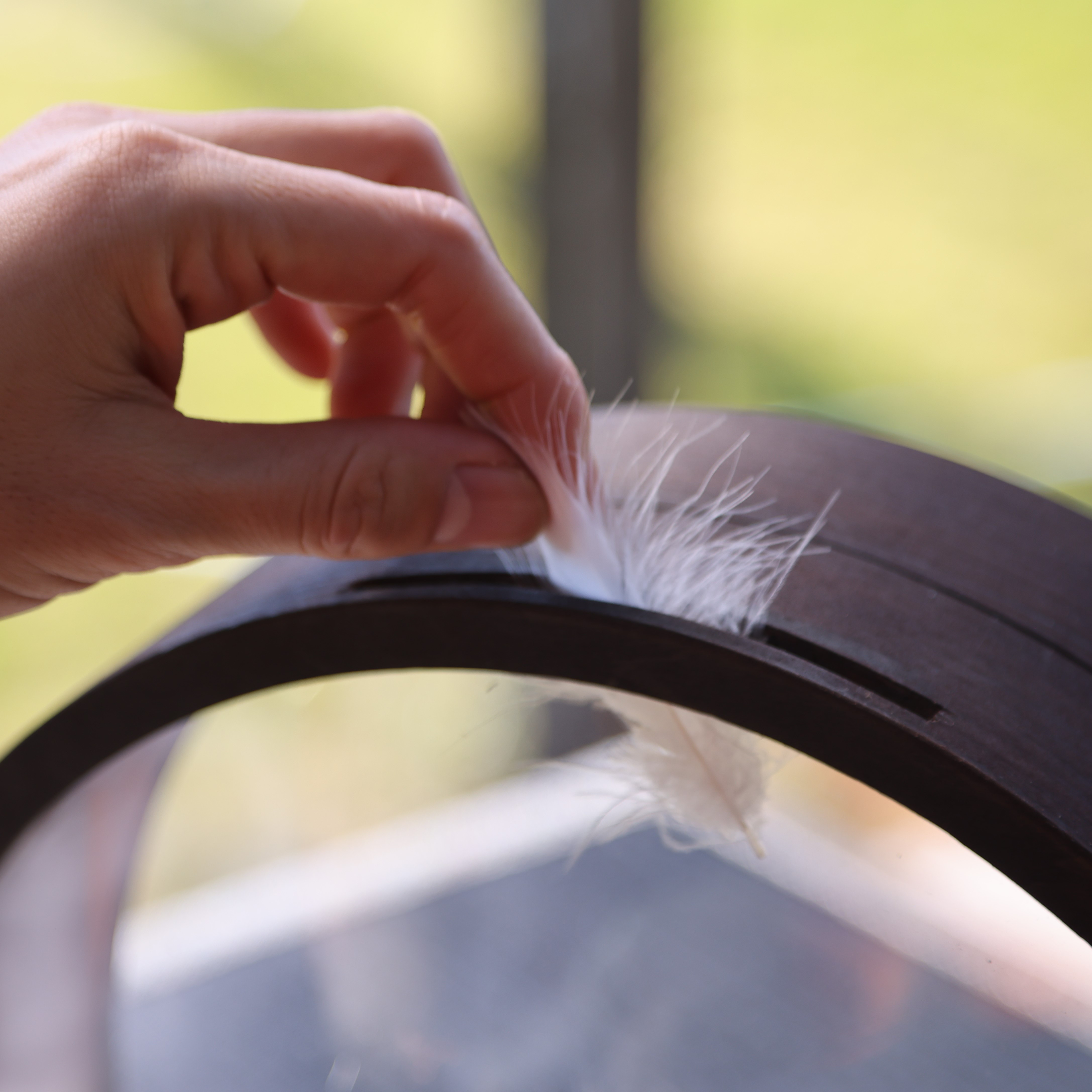 まんまる曲げわっぱの金魚鉢風ウェルカムボード