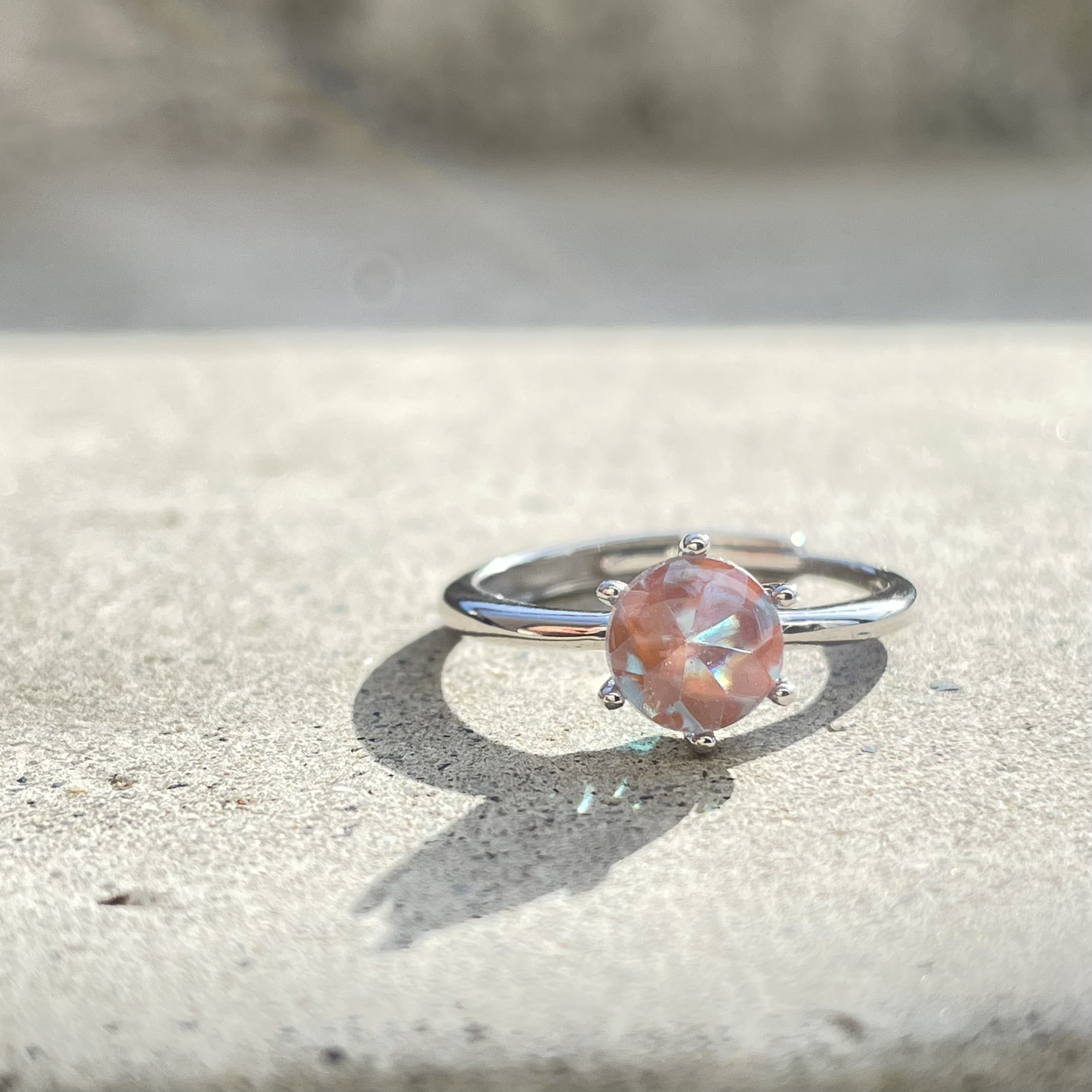 新品 ヴィンテージサフィレット サフィリーンのシルバーリング 6mm 色 アクセサリー