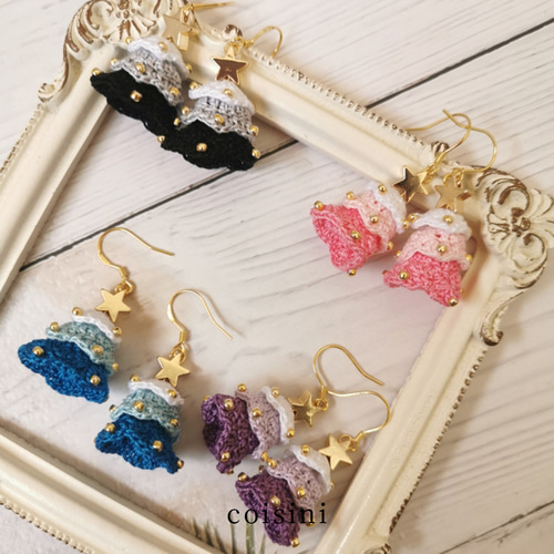 クリスマスツリーピアス ニットツリーピアス&イヤリング プレゼント