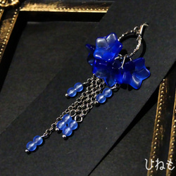 frost blue flower　(簪風ポニーフック） 1枚目の画像