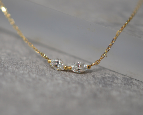 【新品】ダイヤモンド ネックレス D0.161ct マーキス 4a9ca6ed4112d3ad778d7e04684434