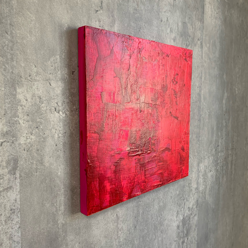 アートパネル クリムゾンレッド 現代アート 抽象画 ウォールステッカー