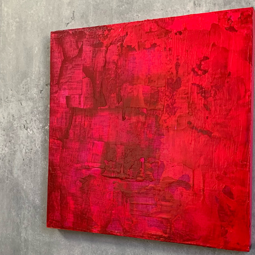 赤の抽象画 3パネル　58×107㎝ 赤の抽象画 3パネル 58×107㎝ 赤の抽象画 3パネル 58×107㎝ - メルカリ