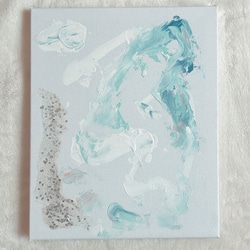 抽象画】空雲風の重なり。絵-nature three blue 絵画 crystal