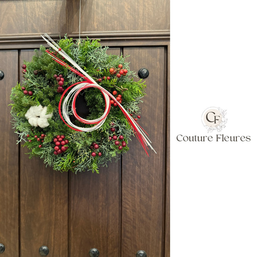 お正月リース♪No.2 クリスマス＆お正月2wayリース リース L'Atelier 通販 13089636