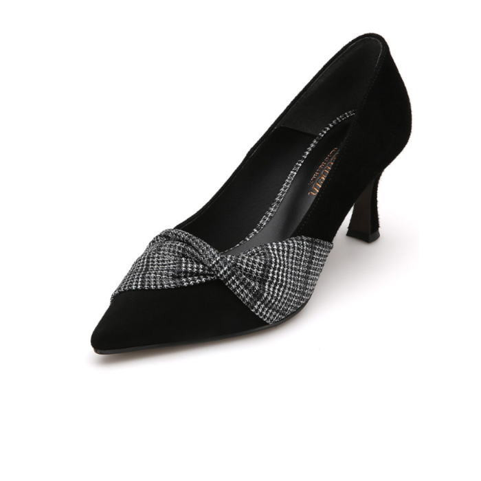 スエードレザーパンプス (neb) 本革パンプス オーダーシューズ 小さいサイズ 大きいサイズ