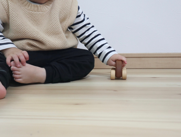 【受注販売】子どものおもちゃ｜小さな木のまんまるくるま 6枚目の画像