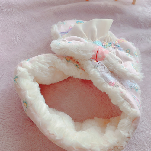 ゆめかわ♡ふわもこマフラー（ねこ柄ピンク） マフラー 長く愛用できる