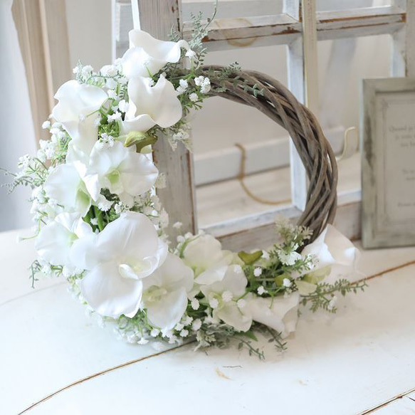 受注制作ナチュラルエレガントなホワイトリース