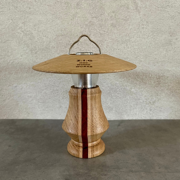 送料込み】ゴールゼロ専用 木製シェード ろくろスタンド セット 寄木
