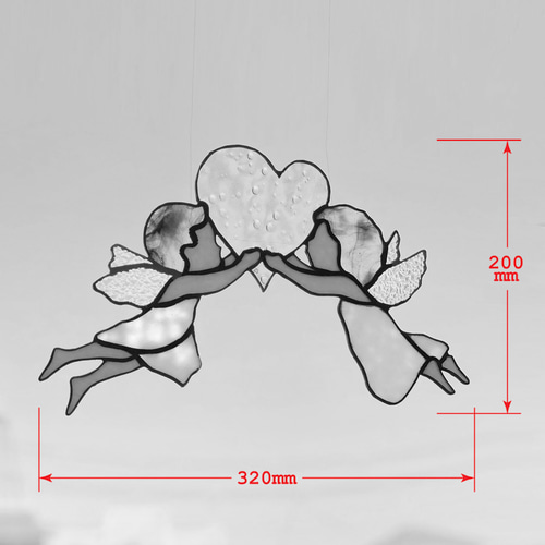 ステンドグラス サンキャッチャー 『窓に飾る cupid&heart』 その他