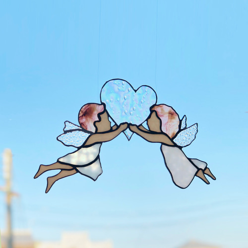 ステンドグラス サンキャッチャー 『窓に飾る cupid&heart』 その他