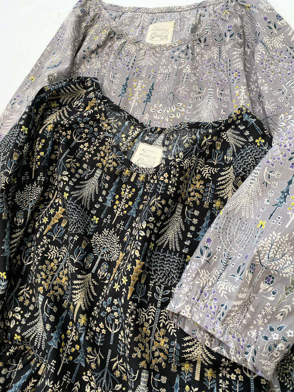 送料無料【新春福袋2024】ウールコートとワンピースセット＊フリーサイズ＊北欧　猫　花柄 8枚目の画像