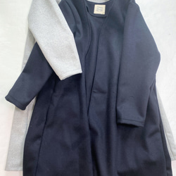 送料無料【新春福袋2024】ウールコートとワンピースセット＊フリーサイズ＊北欧　猫　花柄 5枚目の画像