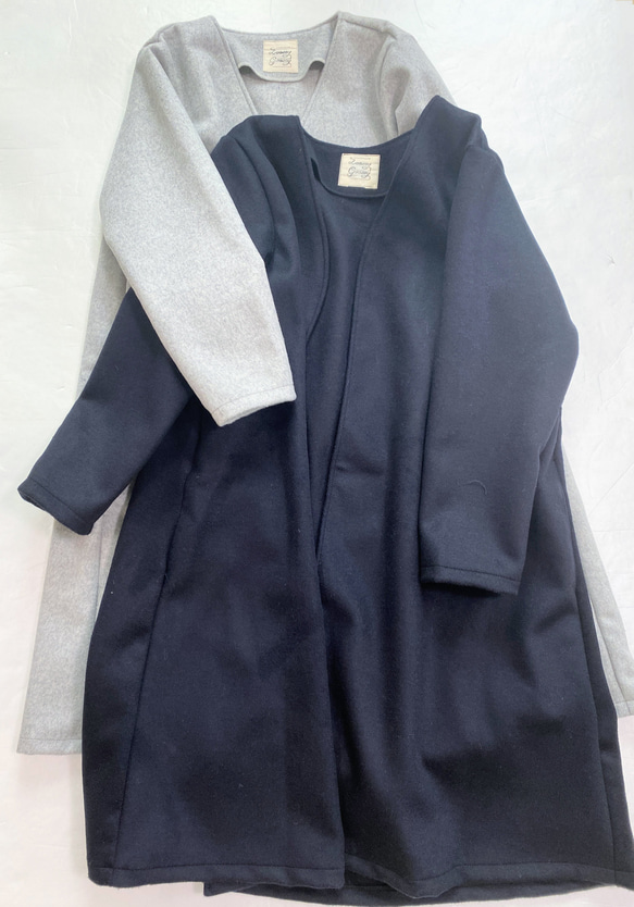 送料無料【新春福袋2024】ウールコートとワンピースセット＊フリーサイズ＊北欧　猫　花柄 5枚目の画像