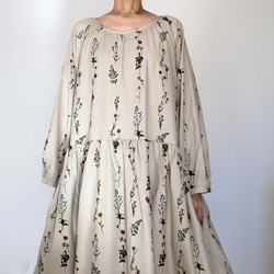 送料無料【新春福袋2024】ウールコートとワンピースセット＊フリーサイズ＊北欧　猫　花柄 13枚目の画像