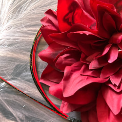 紅白ダリア髪飾り　花嫁　振袖成人式 3枚目の画像