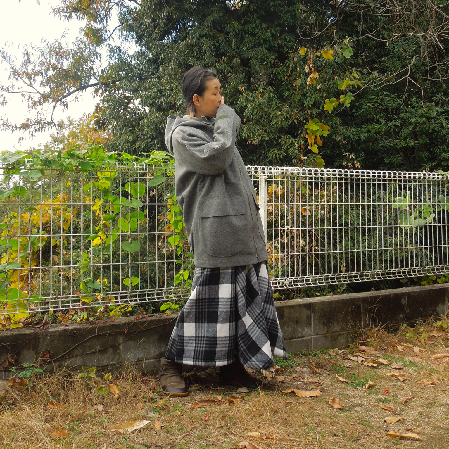 bighug　Burelライダーズフーディジャケット●グレー