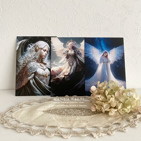 美麗的女性天使 Pleiades Lemuria 藝術明信片 3 張明信片套裝♪ 第8張的照片