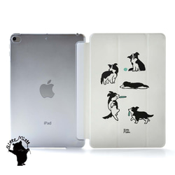 iPad pro iPad air iPad mini ケース ボーダーコリー 犬 名入れ 1枚目の画像