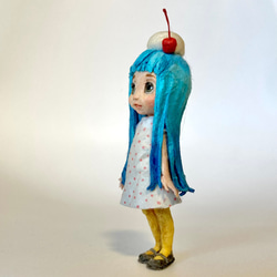和紙人形 ミニチュアドール 復刻クリームソーダちゃん(BLUE) 5枚目の画像